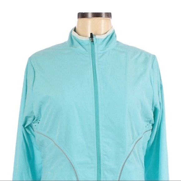 Lucy Aqua Vented Track Windbreaker Lightweight Jacket Size M - Picture 3 of 14